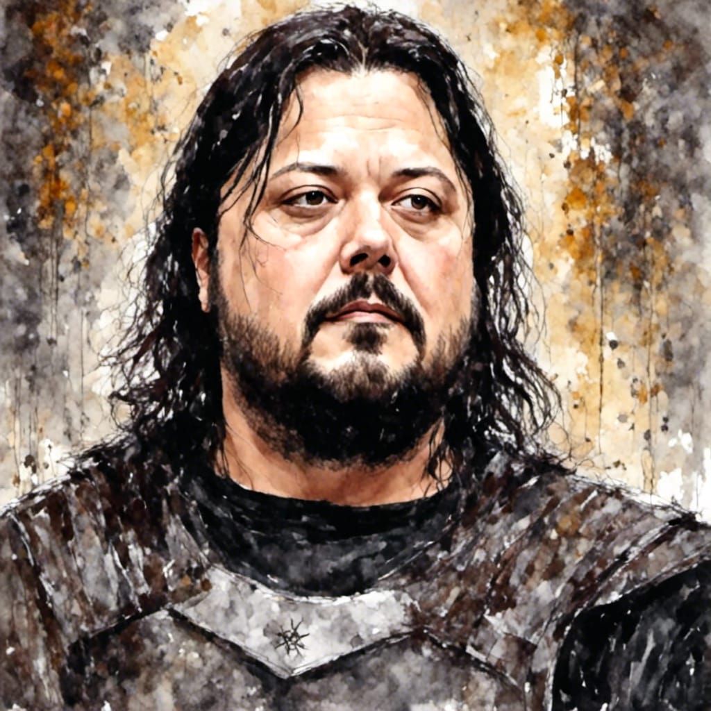 Ned Stark Portrait in Retro Rockabilly Style