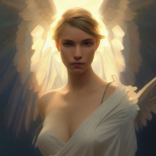 Angelic Portrait in Dynamic Lighting