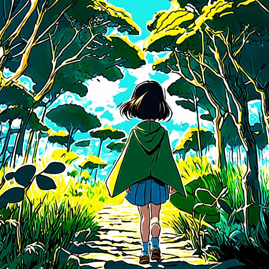 Superhero Girl Flying, Anime Key Visual