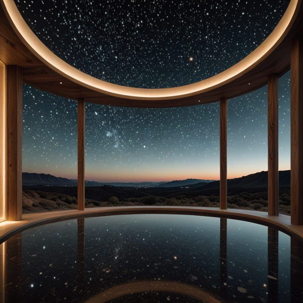 Dreamlike Starfield Enclosure: Surreal AI Art