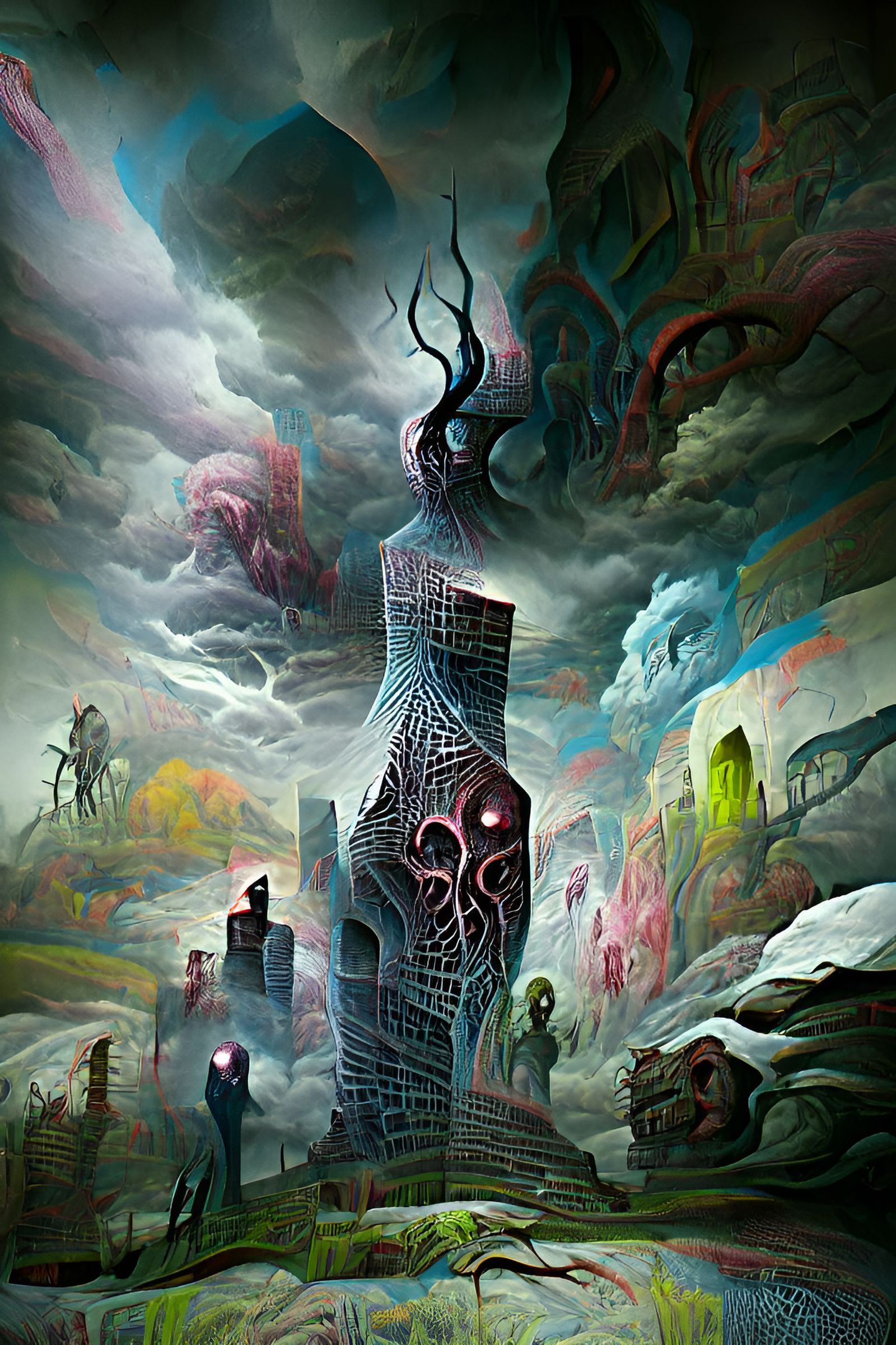 Psychedelic Necromancer's Mountaintop Stronghold