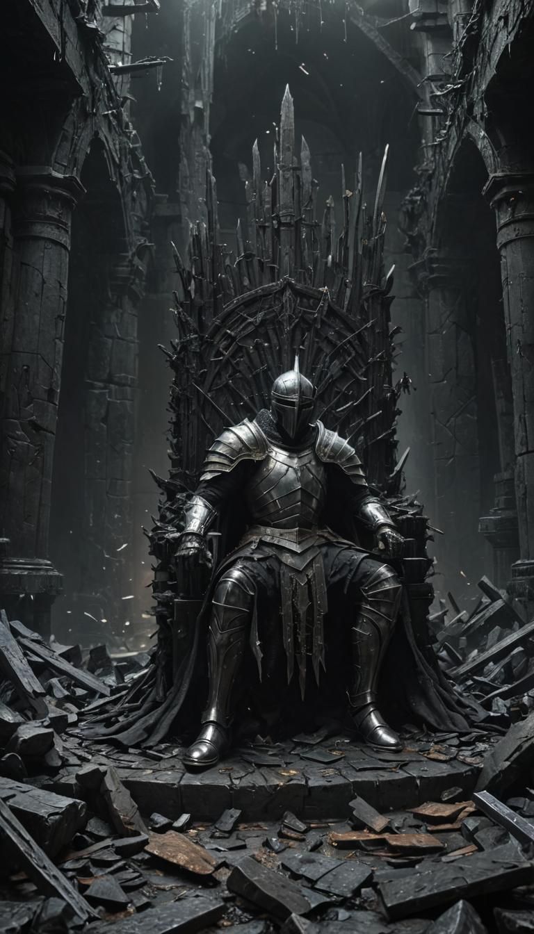 Thalnaris on Throne: Dark Fantasy Matte Painting
