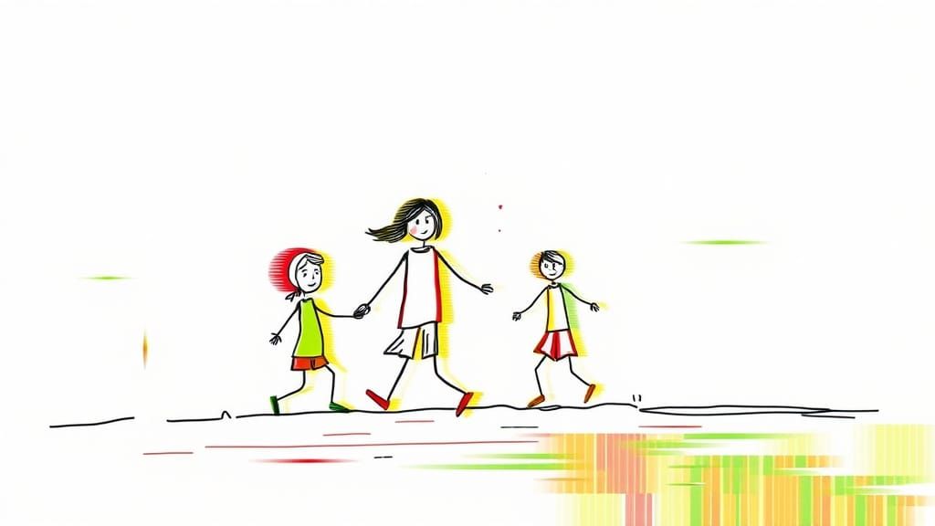 Glitching Stick Figures in Playground Drawing