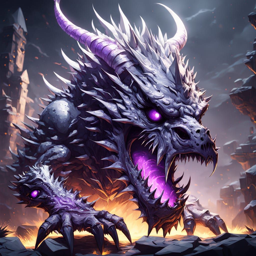 Monstrous Creature in Dark Fantasy Style