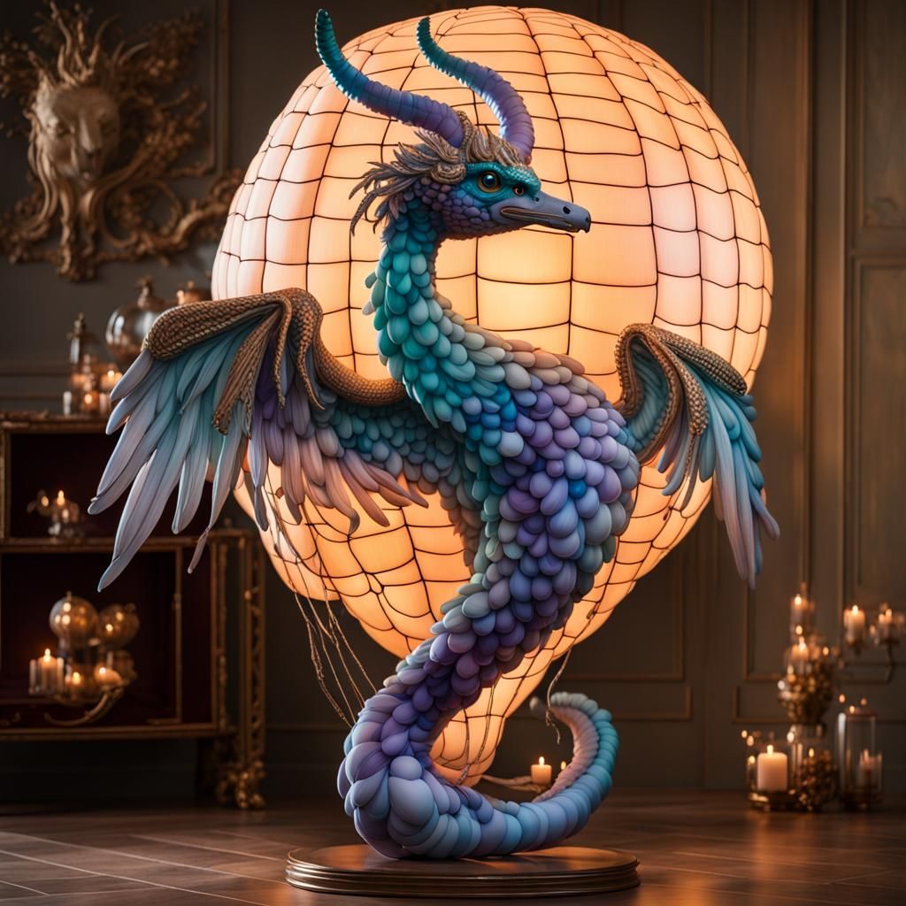 Majestic Balloon Griffin and Mythical Sea Serpent