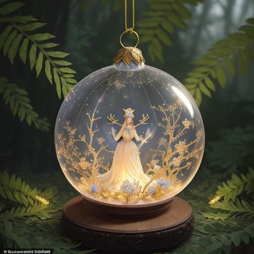 Elven Fairy with Reindeer in Enchanted Woodland