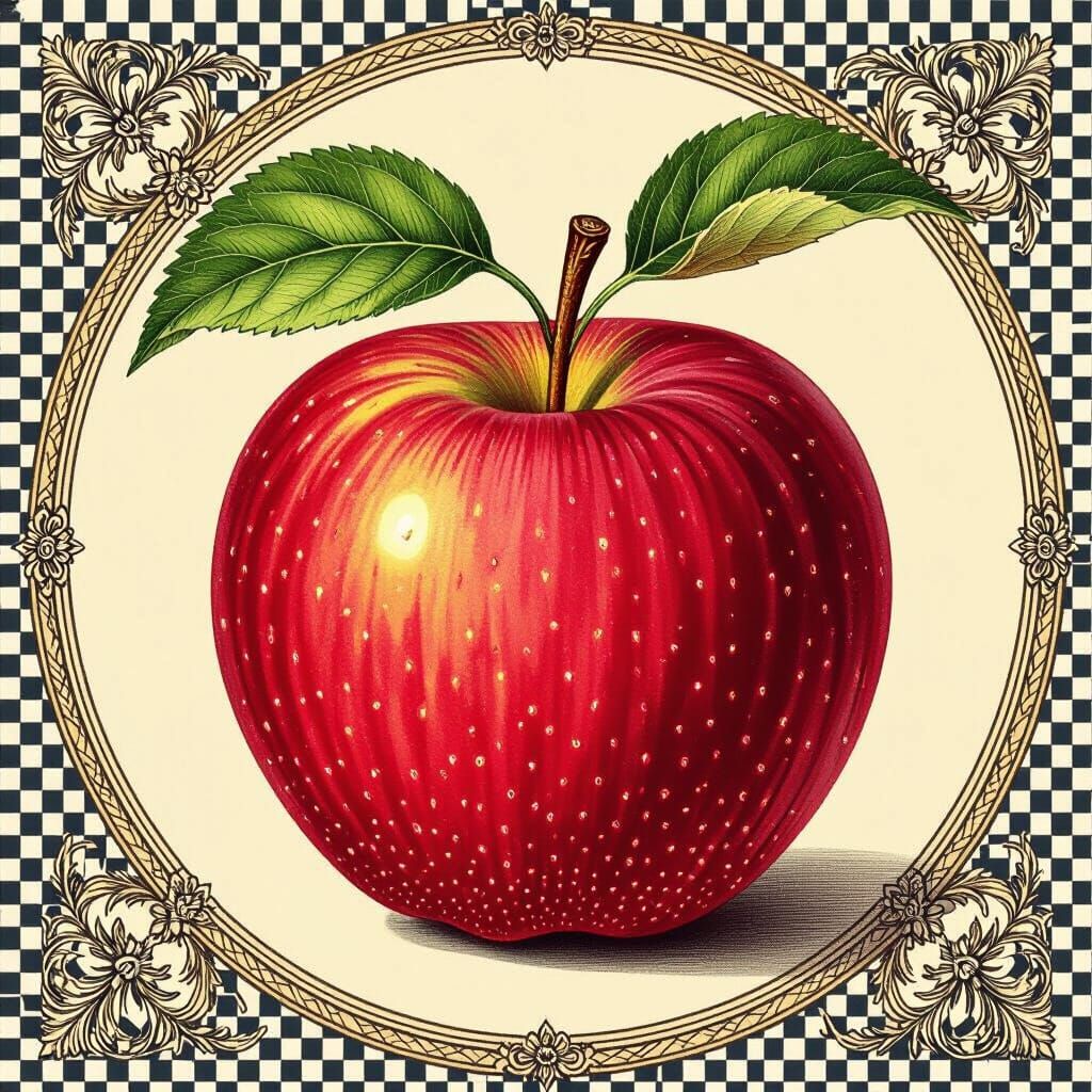 Vintage Summer Rambo Apple Engraving