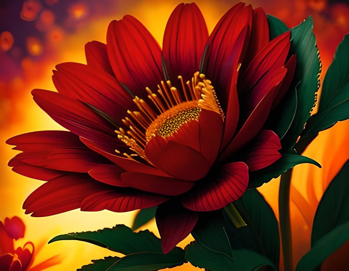 Botanical Art: Magical Flowers in Blazing Sunlight