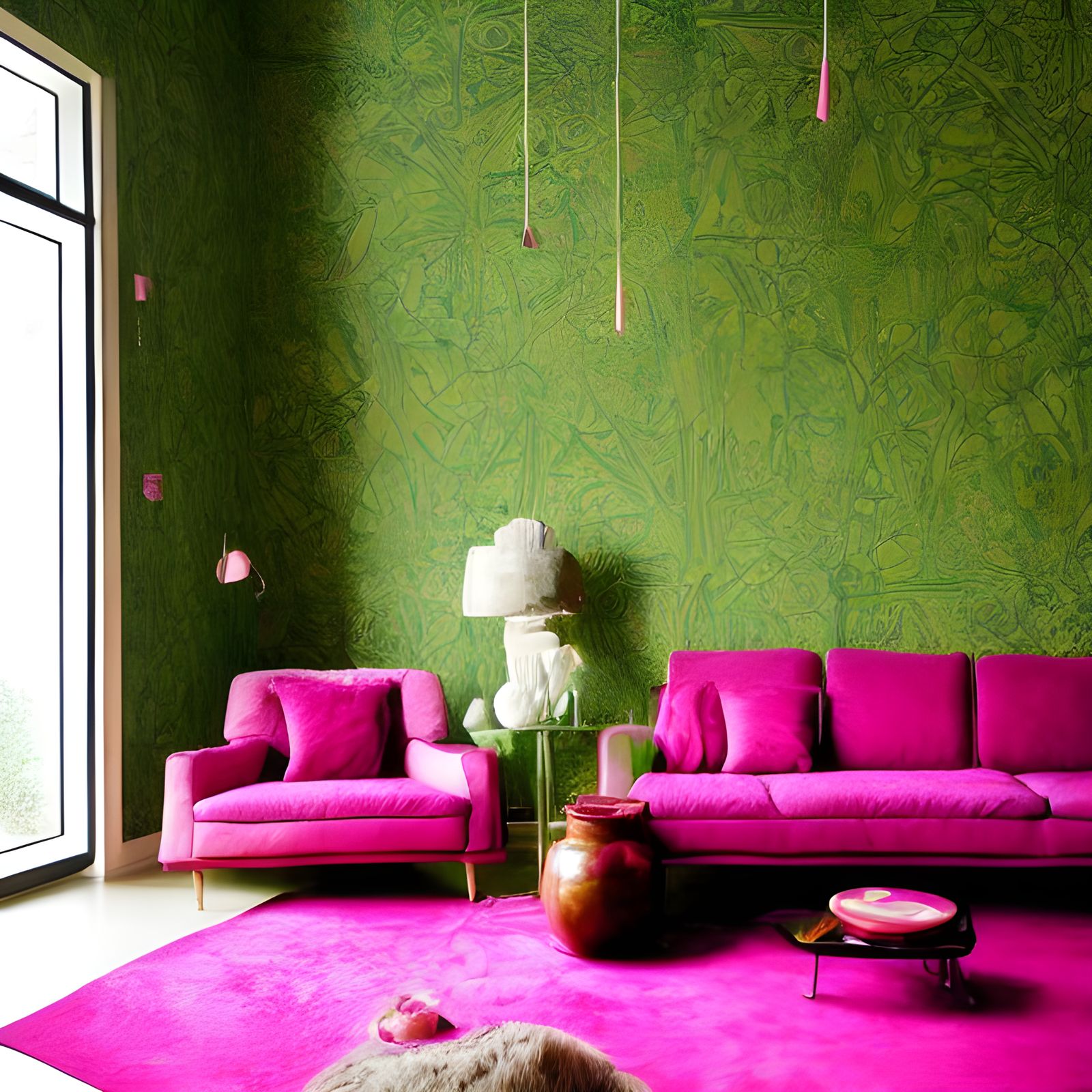 Chic Modern Home Interior with Art-Filled Walls