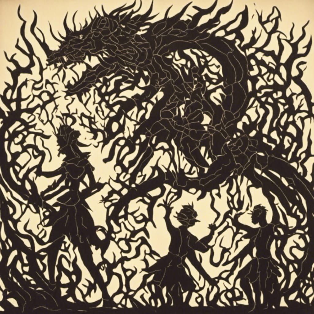 Balinese Shadow Puppet Show with Dragon