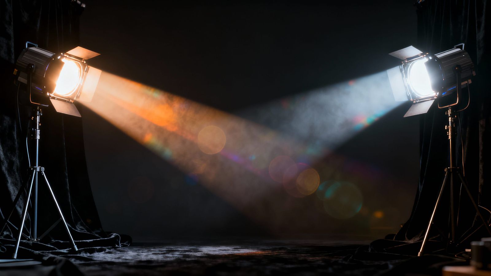 Two Bright Horizontal Flashes in Darkness, Photorealistic