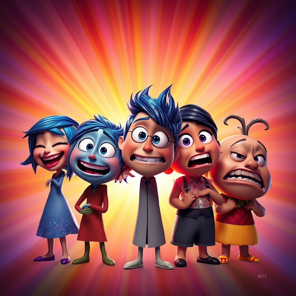 Inside Out Emotions in Dreamlike 3D Art