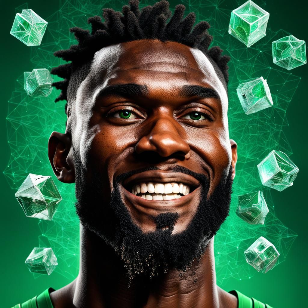 Fragmented Portrait in 3D Cube Style