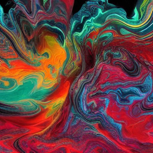 Surreal Dreamworld with Molten Fuzziness and Vibrant Colors