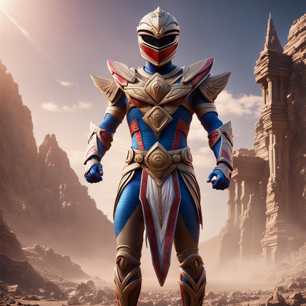 Assyrian Power Ranger: Detailed Matte Painting