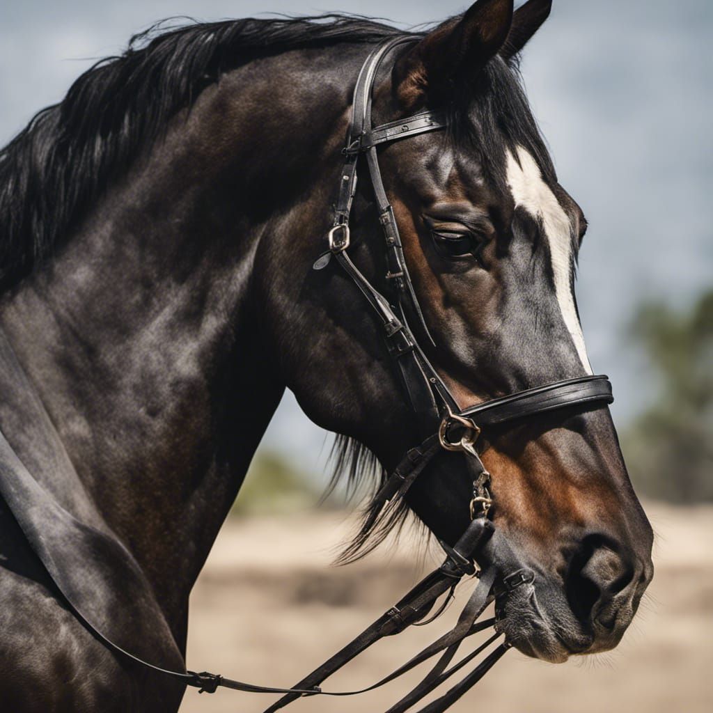 Dramatic Horse Race Portrait in Studio Lighting