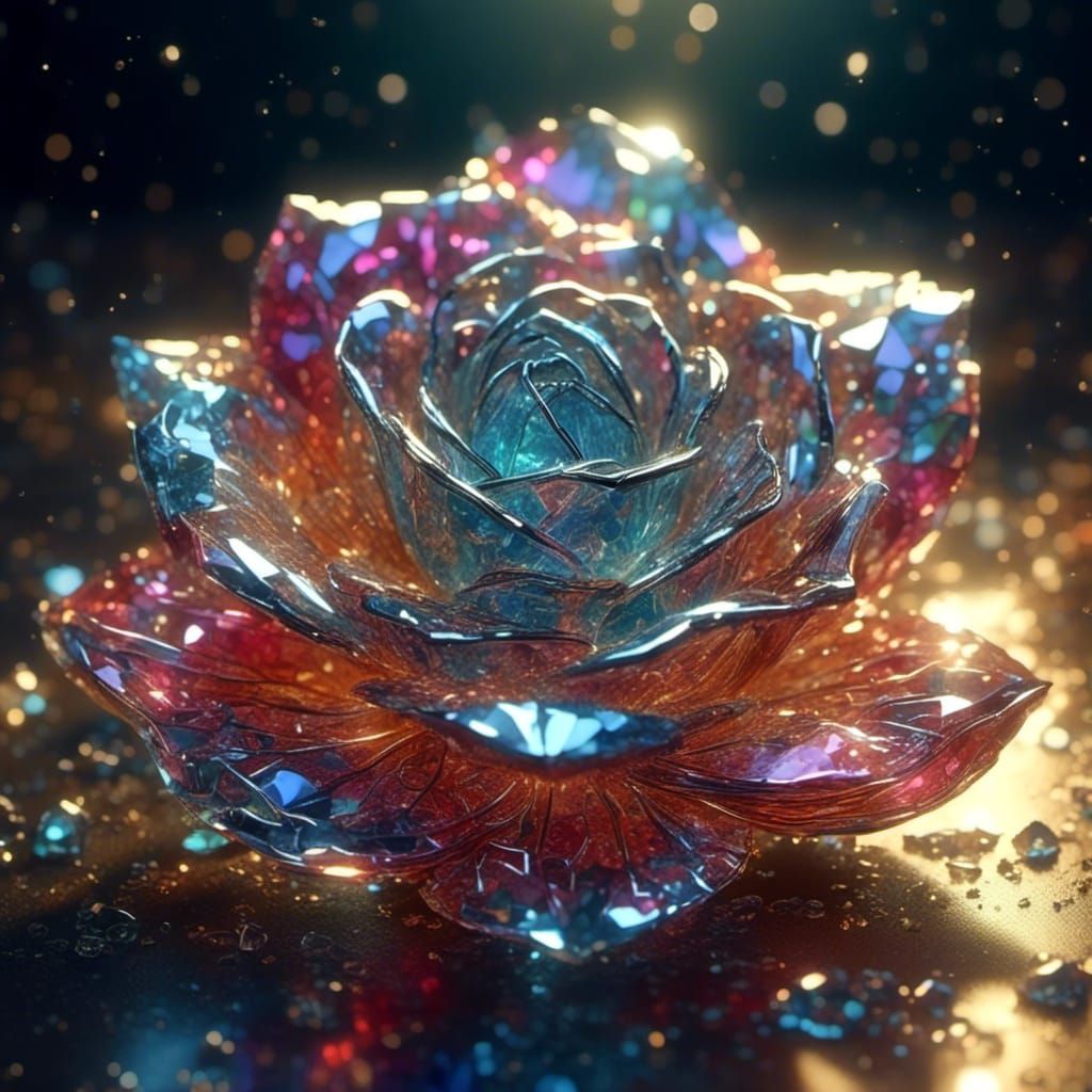 rose made of crystal