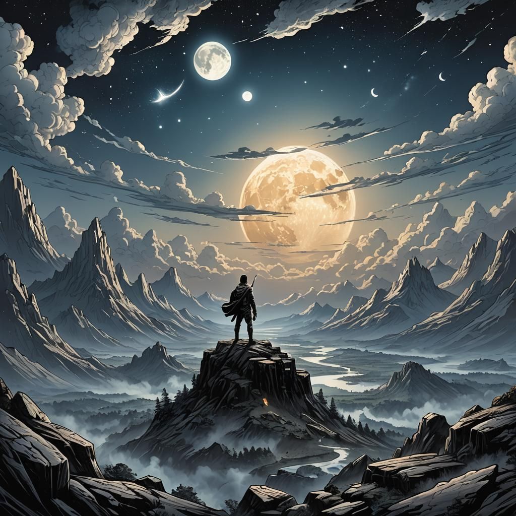 Half Moon Comic Book Art