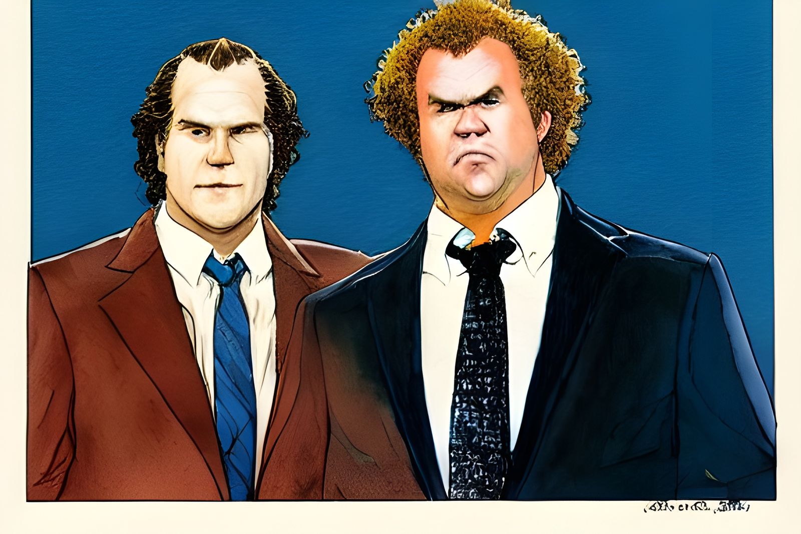 Comedic Actors in Watercolor Character Art