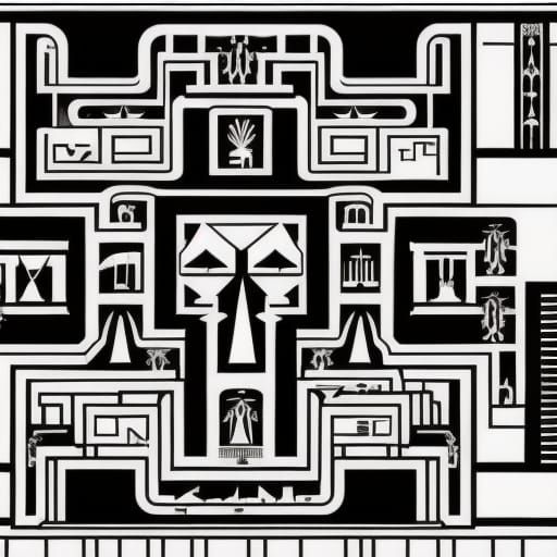 Technocore Entrance to Hell: Hyperrealistic Technical Drawin...