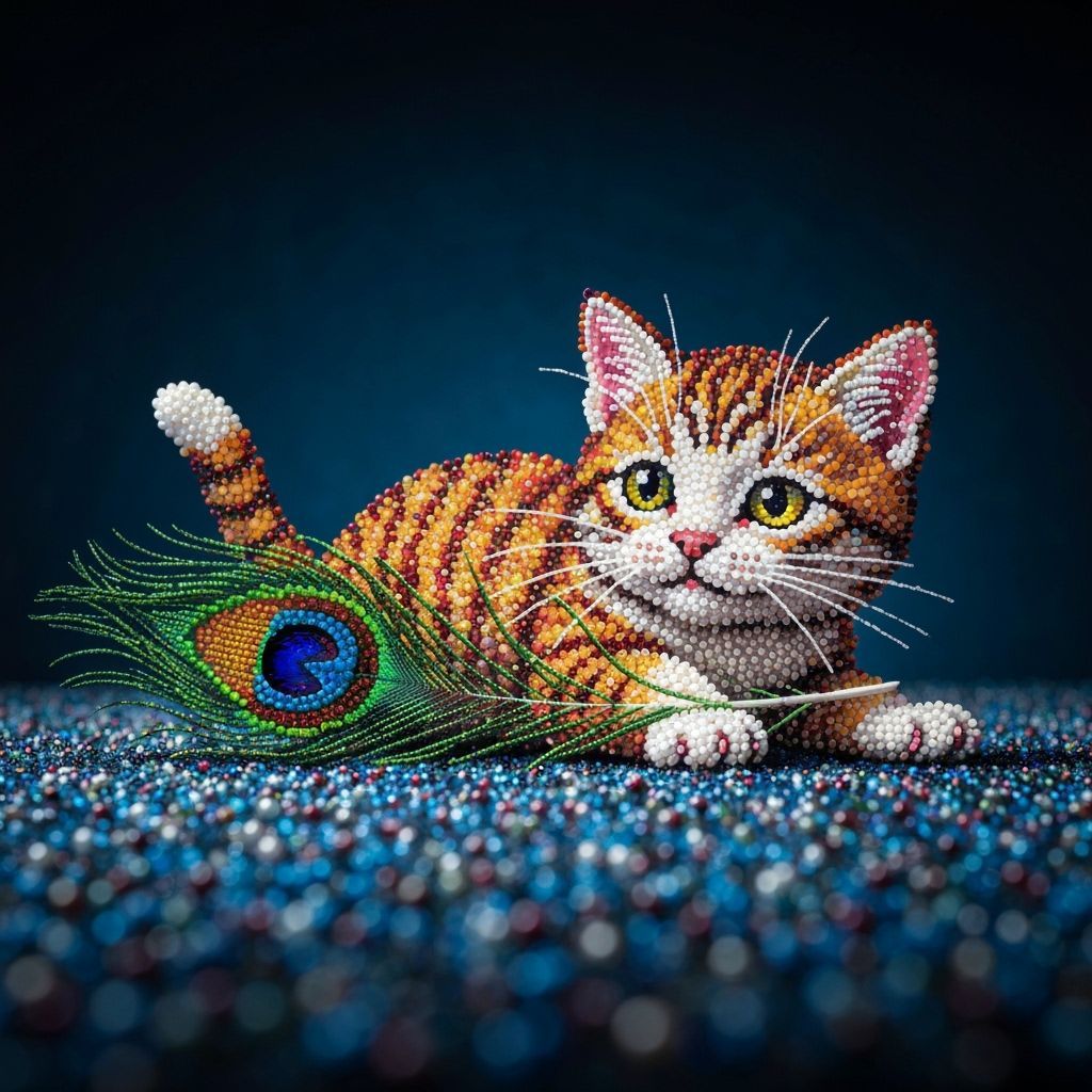 Kitten & feather