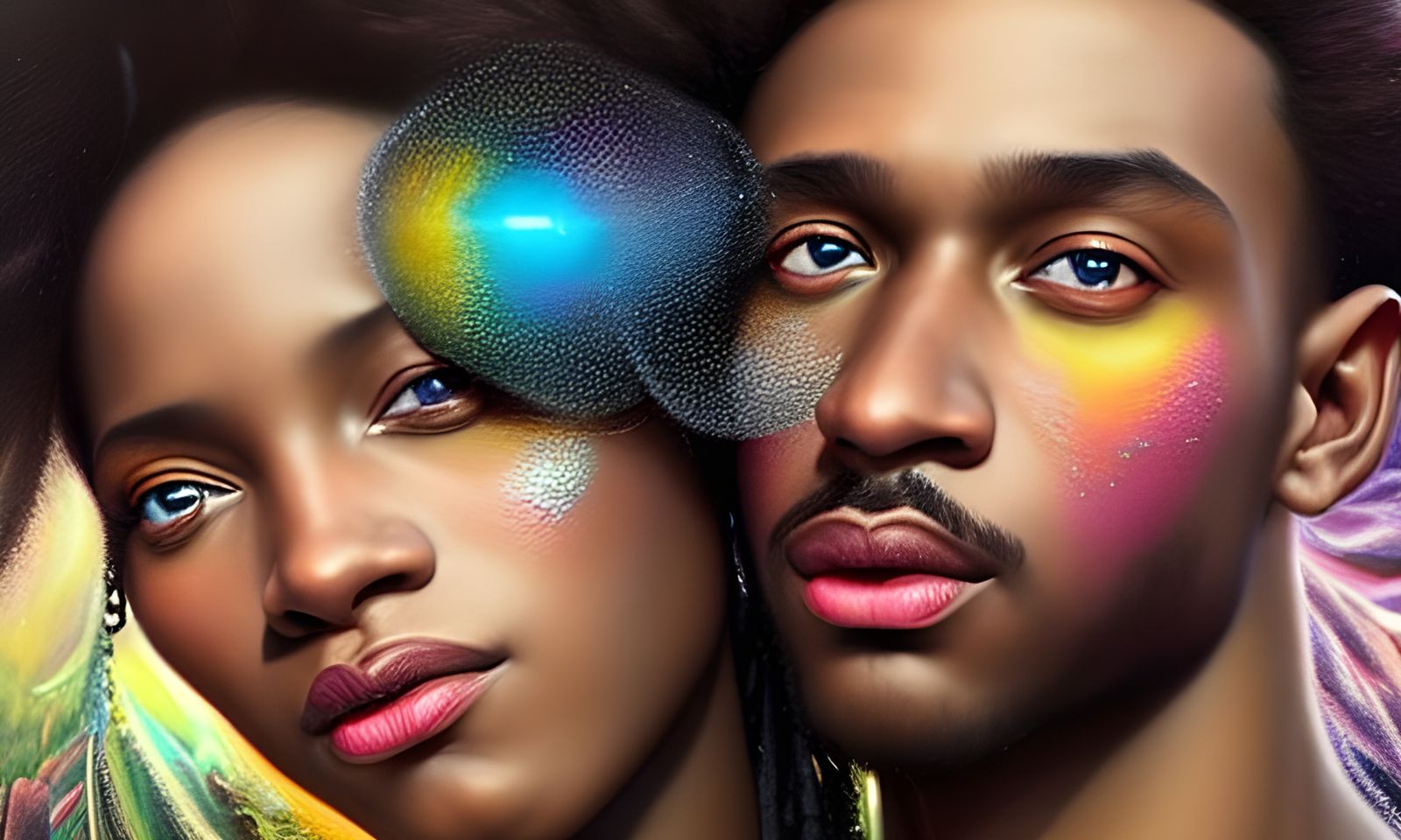 Radiant Couple Surrounded by Fairy Dust