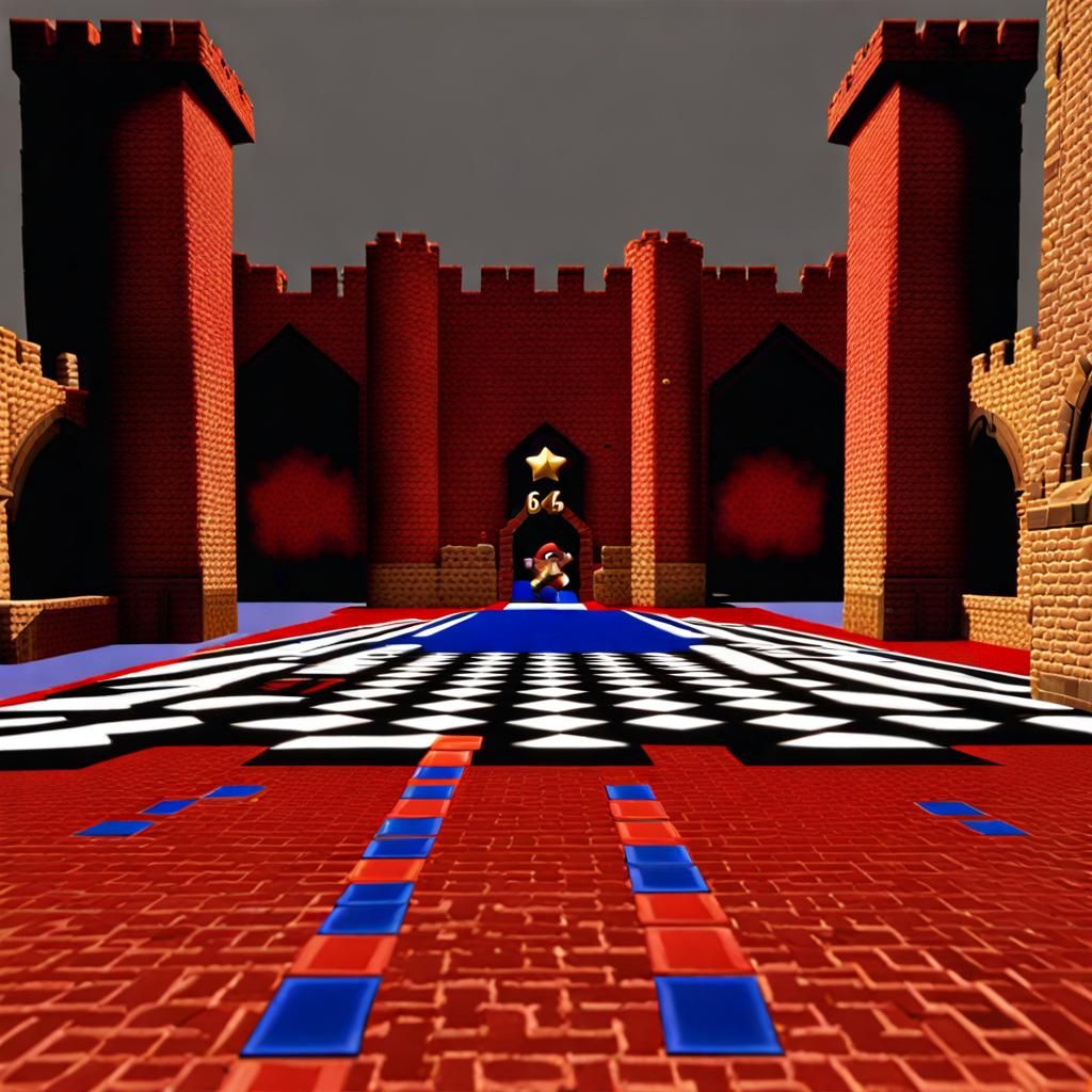 Super Luigi 64 video game, Goomba King has a superstar that ...