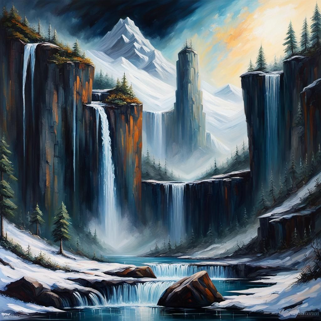 DAILY CHALLENGE #466
Texture Play
Painting in Acrylic palette knife texture on rough canvas / View from the atmosphere, ...