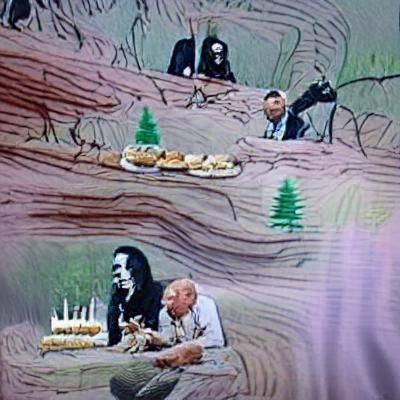 Black Metal Band's Forest Cake Party