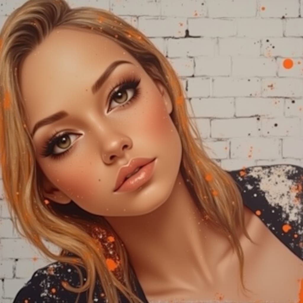 African American Woman in Dynamic Oil Painting Style