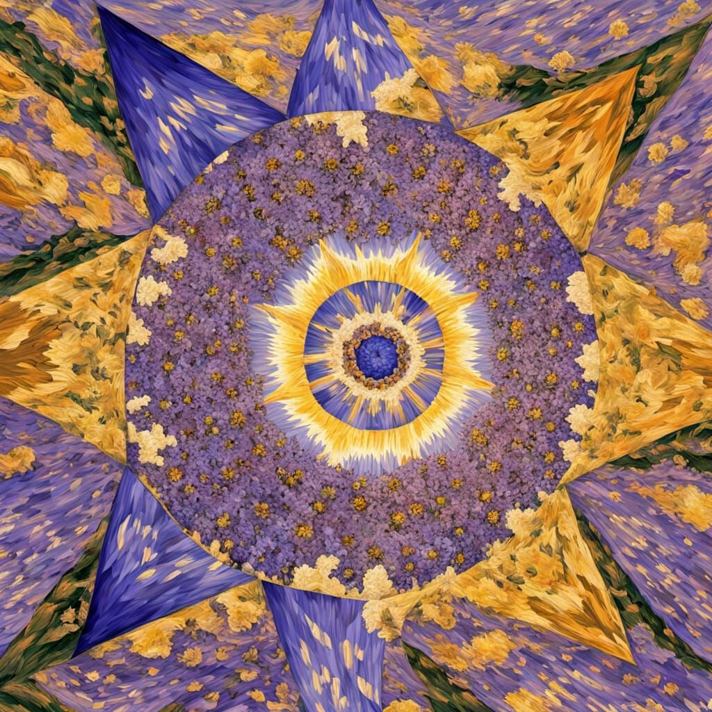 Provence Flower Fields in Impressionist 3D Render