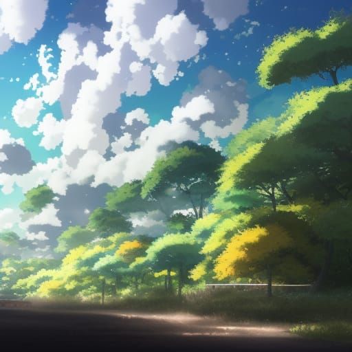 Anime Key Visual in Studio Ghibli Style
