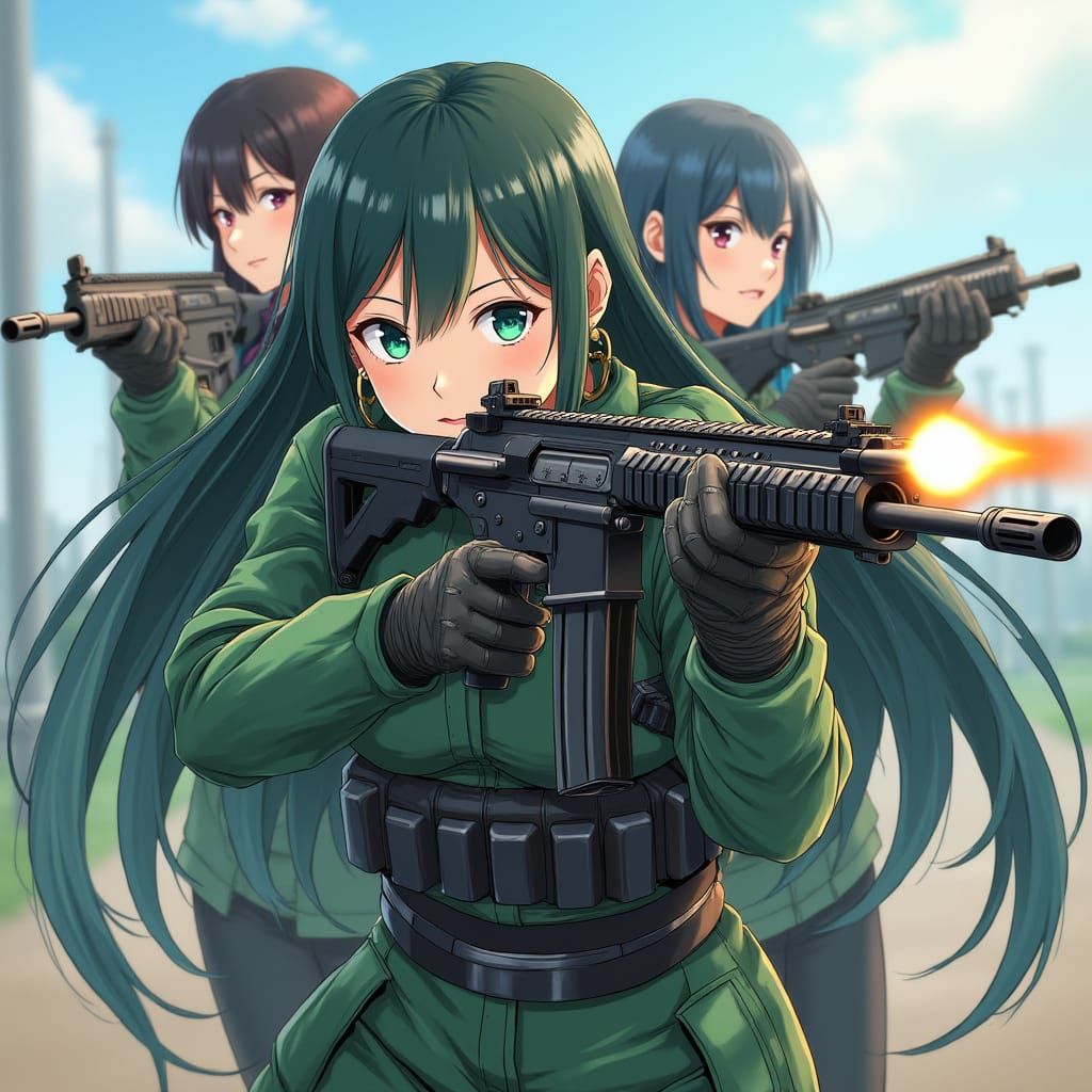 Anime Style: Friends in Battlefield