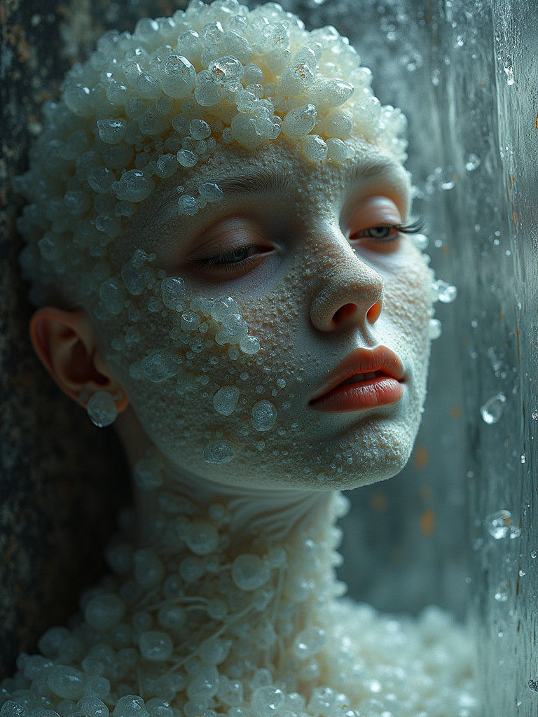 Abstract Molten Glass and Fabric Composition