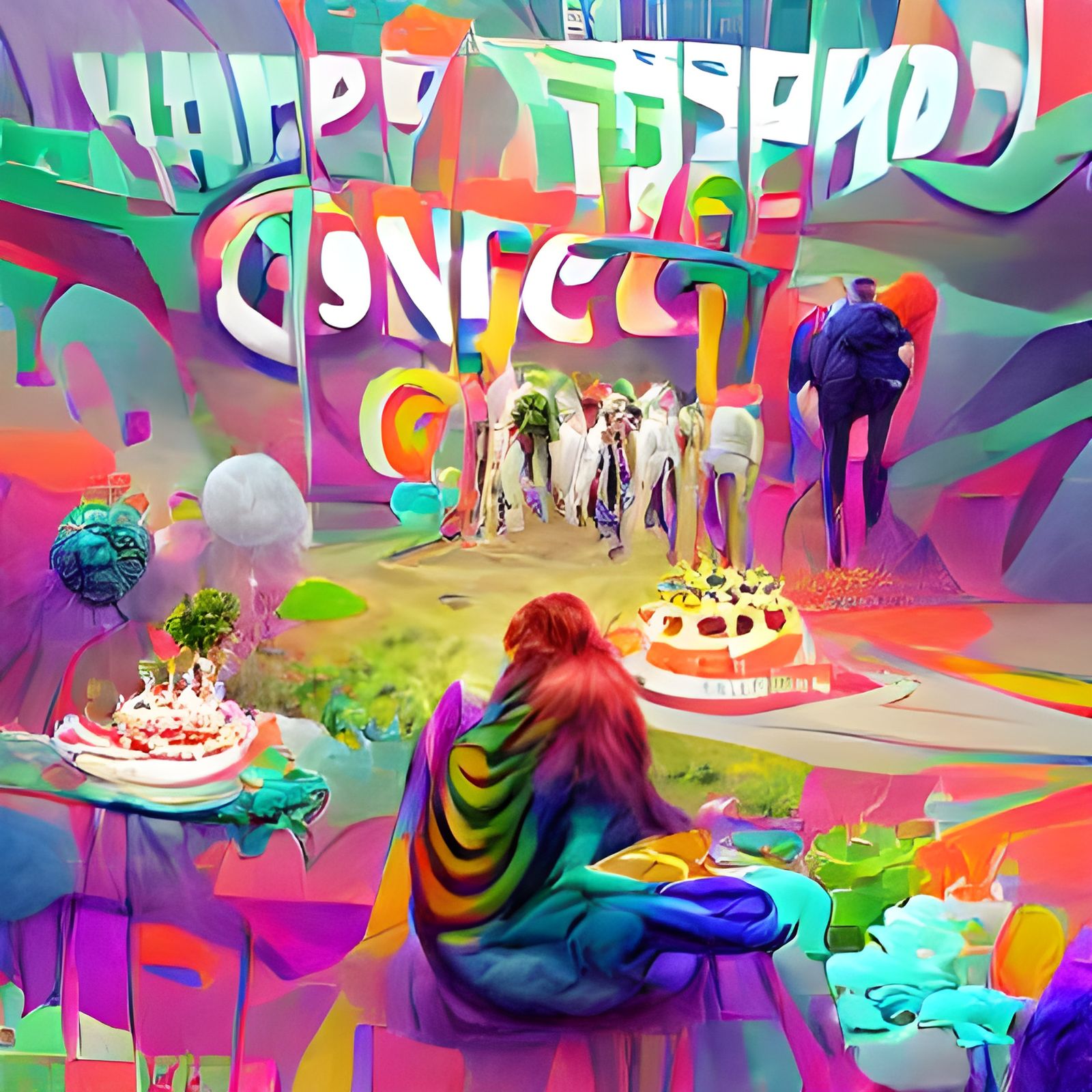 Psychedelic Birthday Concept Art