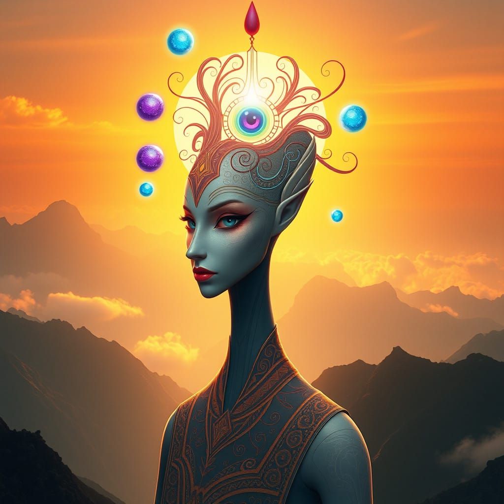 Cosmic Guardian in Sunrise Mountain Sanctuary