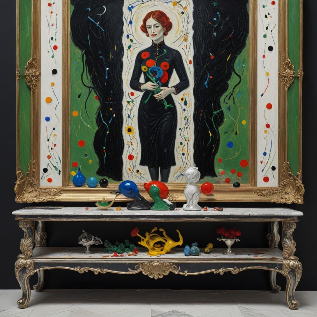 Psychedelic Oil Painting in Cinematic Style with Vibrant Col...