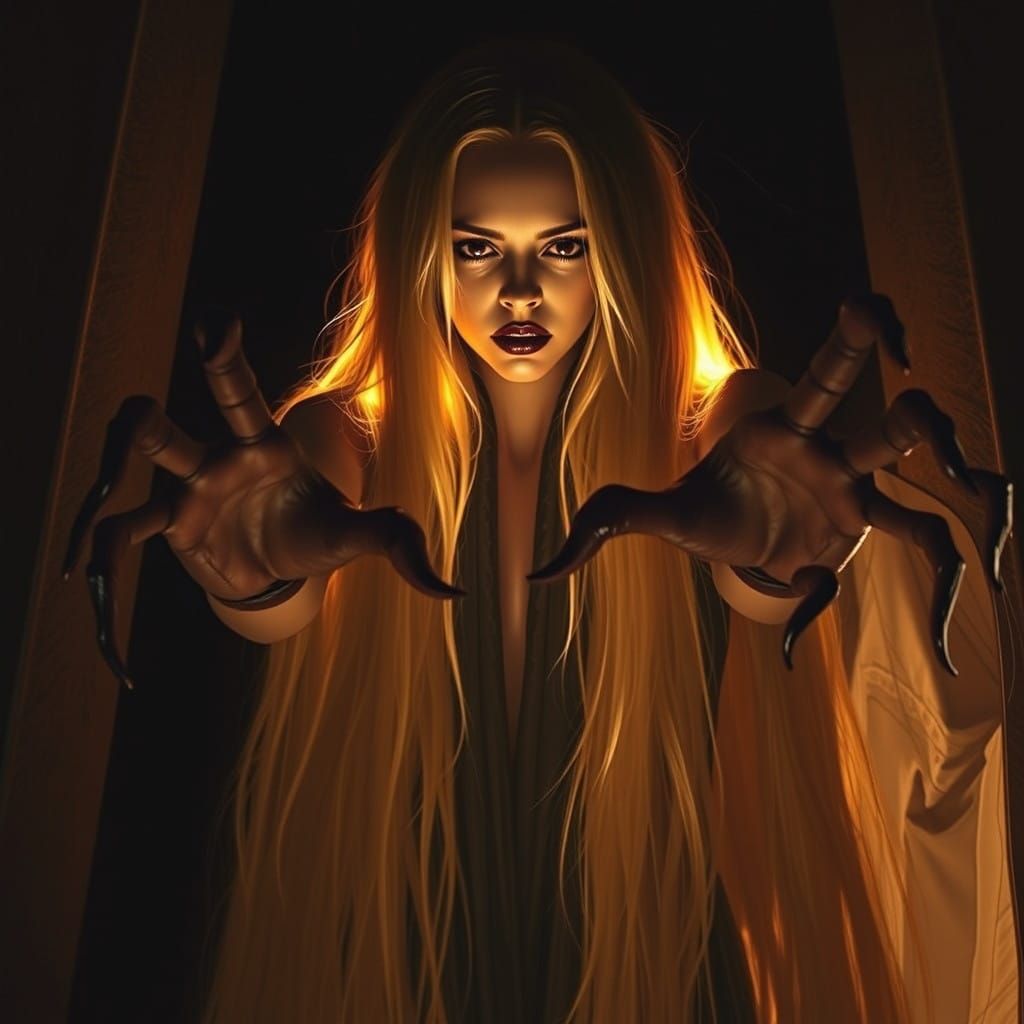 Gothic Force Goddess Abeloth in Sunset Hues