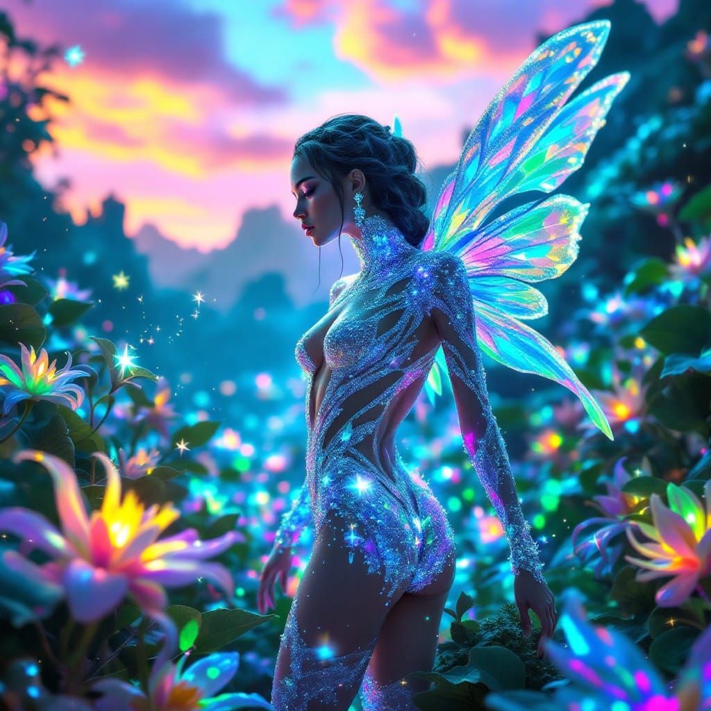 Ethereal Venusian Fairy in Opalescent Splendor