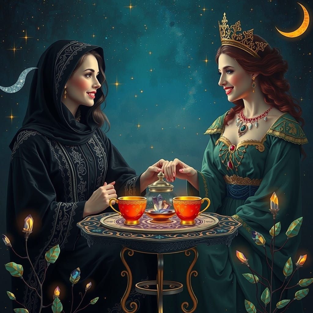 Mystical Conversation Between the High Priestess and the Emp...