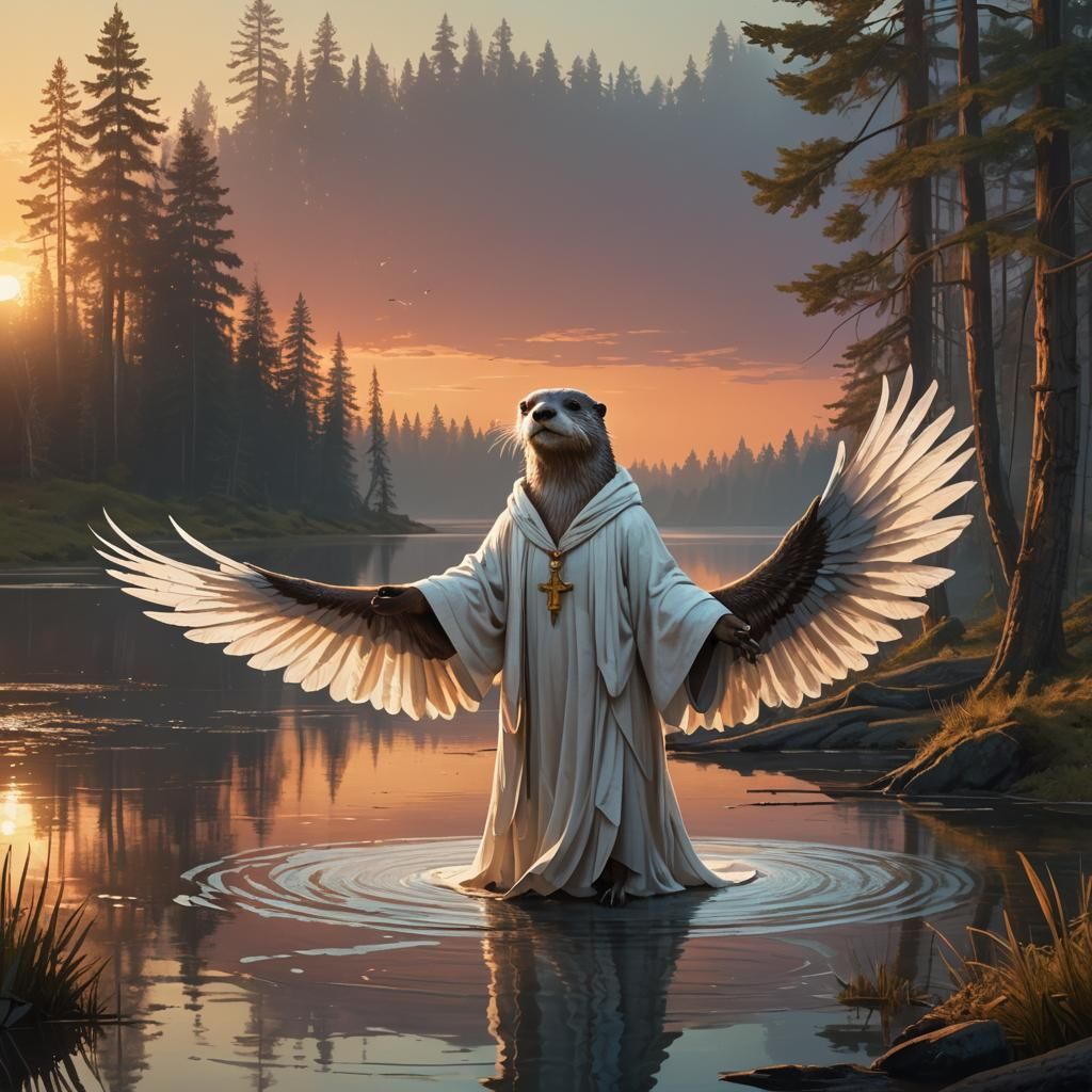 An otter guardian angel