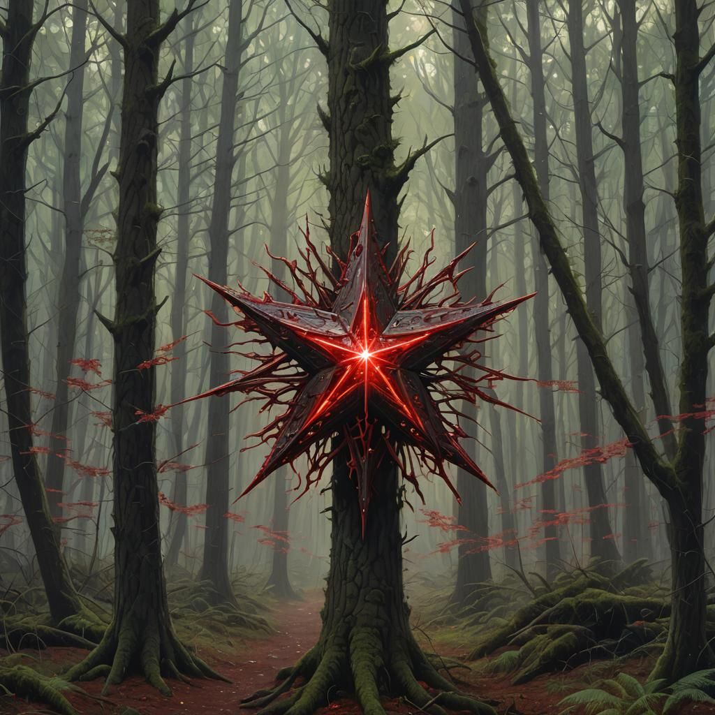 Blood Star Illuminates Sinister Forest Path
