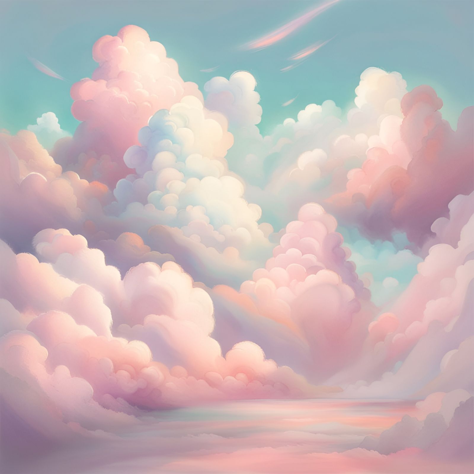 Fluffy Pastel Clouds