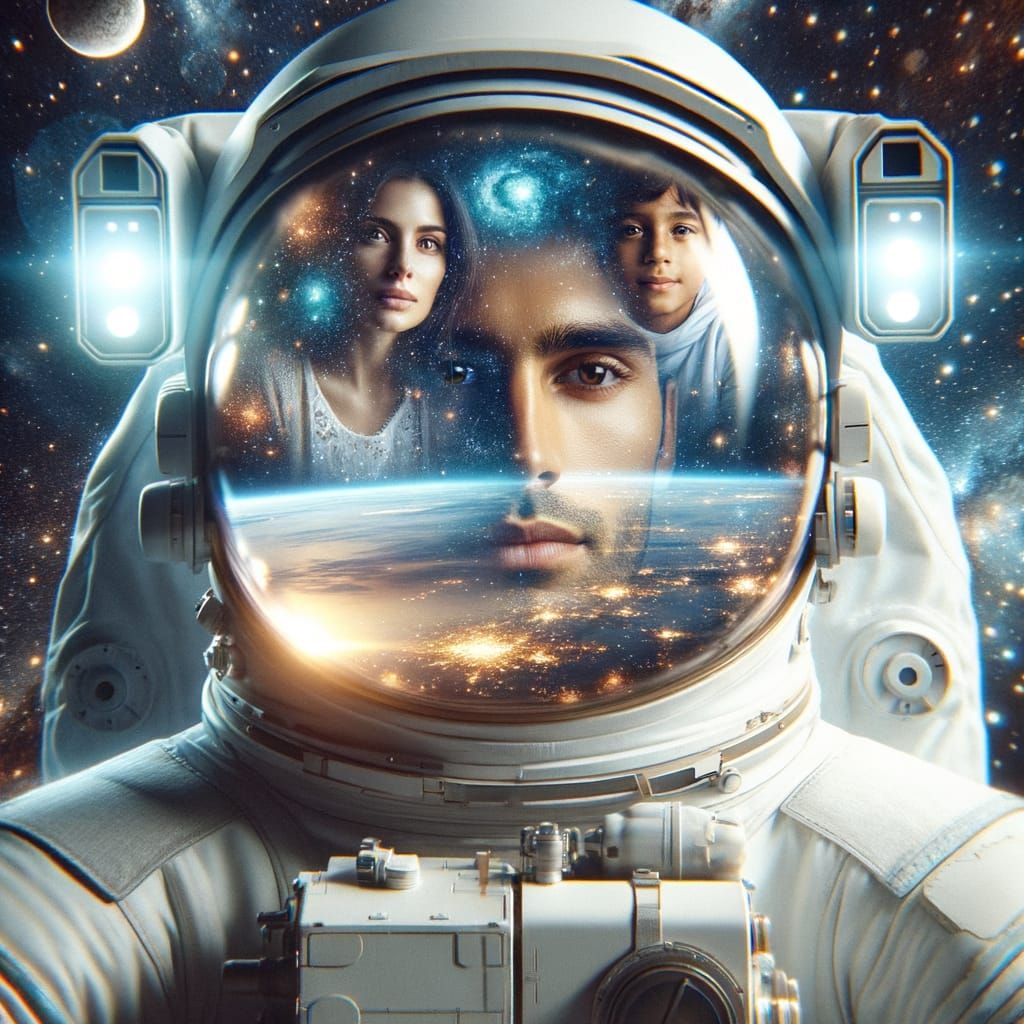Astronaut's Infinite Descent: Family Memories in Space