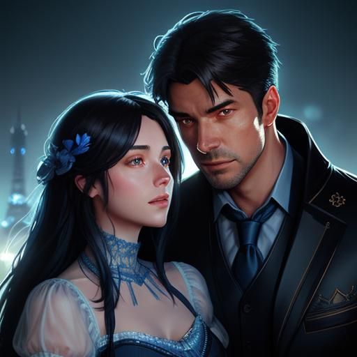 Eiffel Tower at Night with Romantic Theme