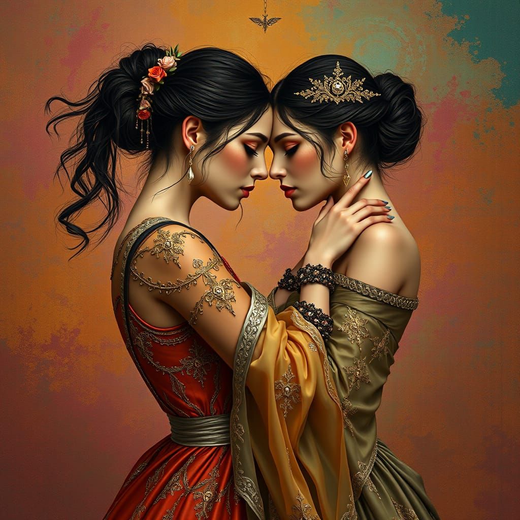 Hyper-Realistic Star-Crossed Lovers in Vibrant, Cinematic St...