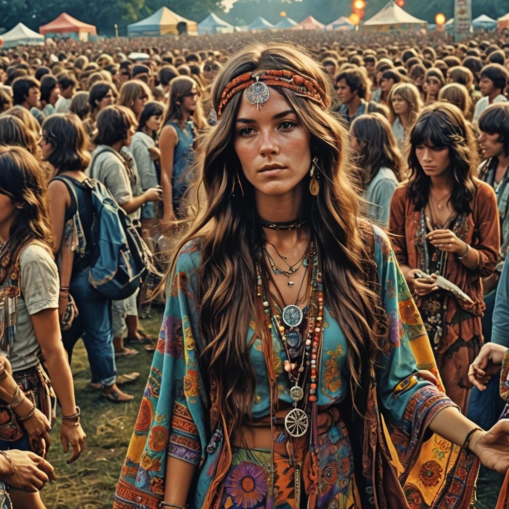 Woodstock Festival: Retro Photo of Summer of Love