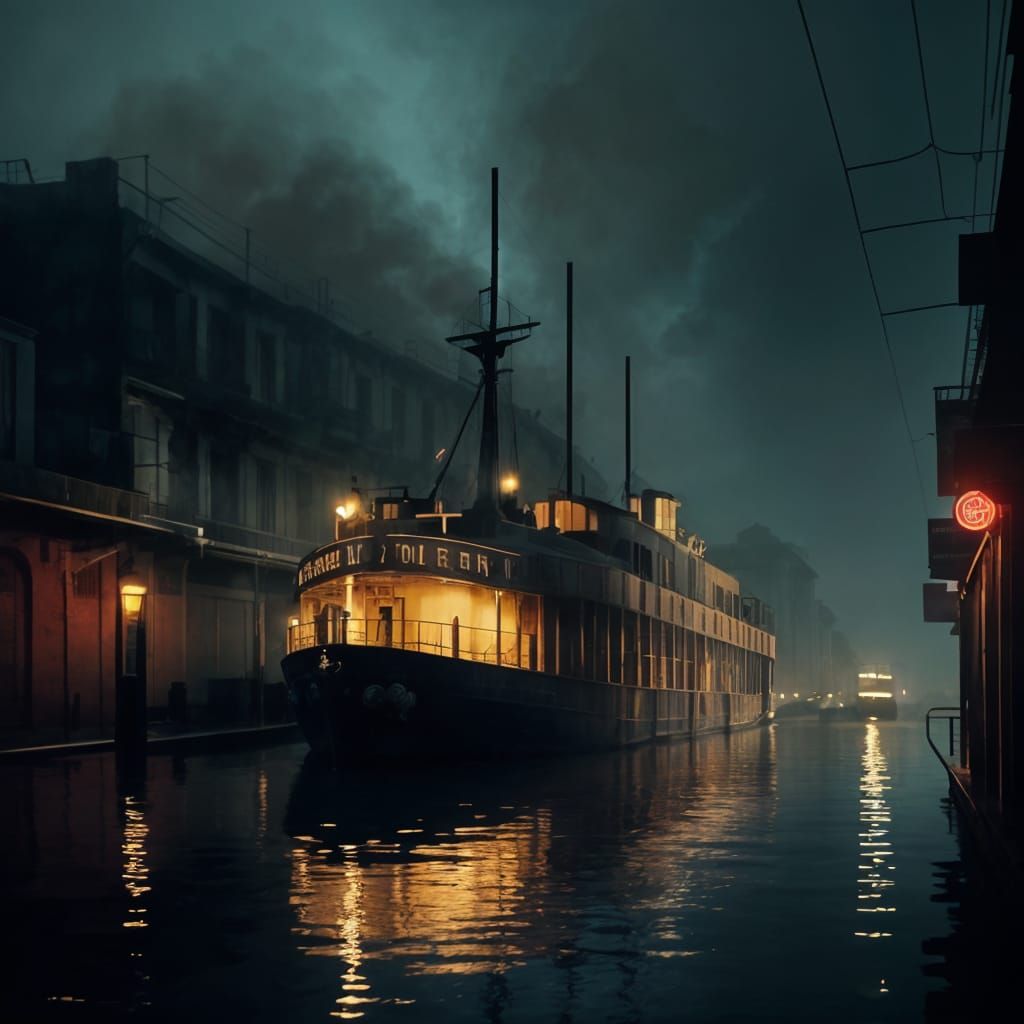 Dystopian New Orleans at Dusk