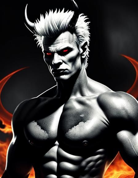 Billy Idol as Satan in Dark Fantasy Art
