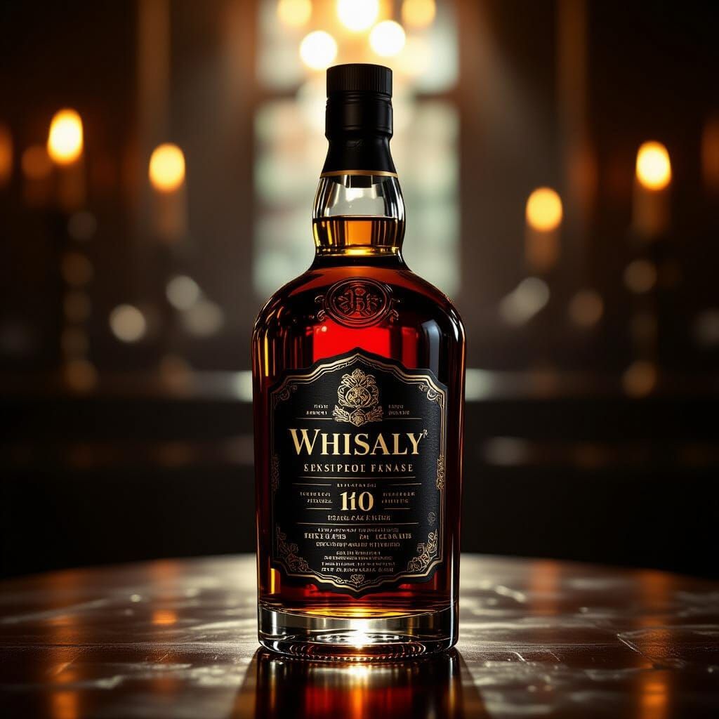 Luxurious Whisky Bottle in Cinematic Lighting